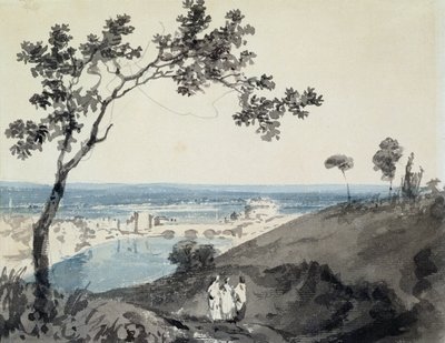 ローマ、リチャード・ウィルソン（1714-82）の後（紙に鉛筆と水彩） 作： Joseph Mallord William Turner
