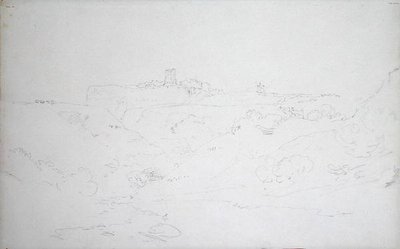 スカボロー城、1801年頃（紙に鉛筆 作： Joseph Mallord William Turner