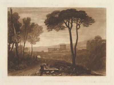 カンパーニャリベルスタジオラム、パートVIII、プレート38、1812年2月1日のシーン。 作： Joseph Mallord William Turner