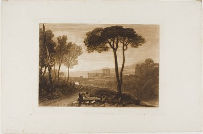 カンパーニャの場面、『学問の書』のプレート 38 作： Joseph Mallord William Turner