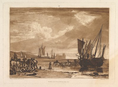 フランス沿岸の光景スタジオパートI、プレート4、1807年6月11日。 作： Joseph Mallord William Turner