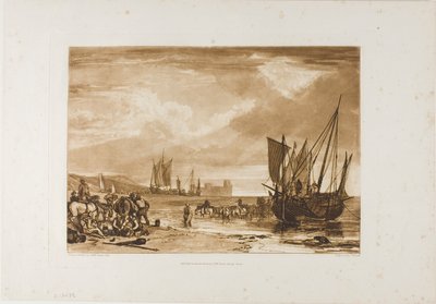 フランス海岸の情景、Liber Studiorum のプレート 4 作： Joseph Mallord William Turner