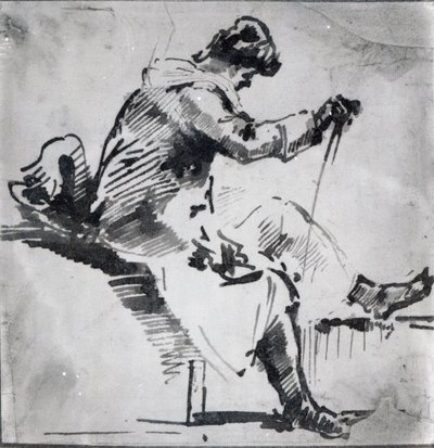 着席男（紙にトイレ） 作： Joseph Mallord William Turner