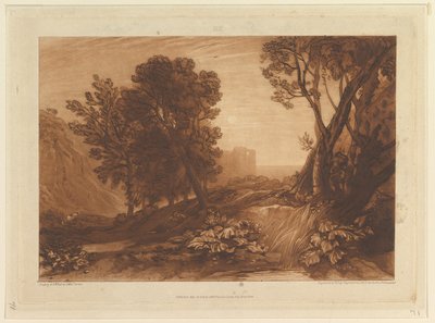 孤独、またはThe Reading Magdalen Liber Studiorum、パートXI、プレート53、1814年5月12日。 作： Joseph Mallord William Turner