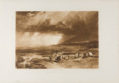 Solway Moss、Liber Studiorum のプレート 52 作： Joseph Mallord William Turner