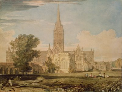 ソールズベリー大聖堂のサウスビュー、1797年〜98年 作： Joseph Mallord William Turner