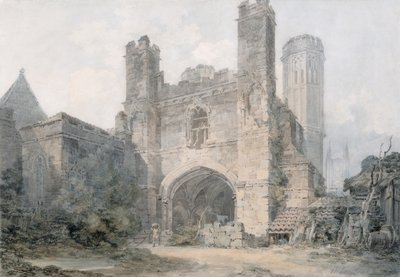 聖アウグスティヌスの門、カンタベリー、1797年頃（網目紙に鉛筆でw - c） 作： Joseph Mallord William Turner