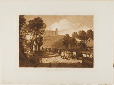 ギルフォード近郊の聖カタリナの丘（Liber Studiorumより33版 作： Joseph Mallord William Turner