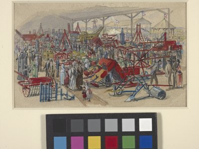 ステート フェア (オフホワイトの紙に鉛筆に水彩) 作： Joseph Mallord William Turner