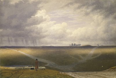 ストーンヘンジ-雨の日（水彩・紙 作： Joseph Mallord William Turner