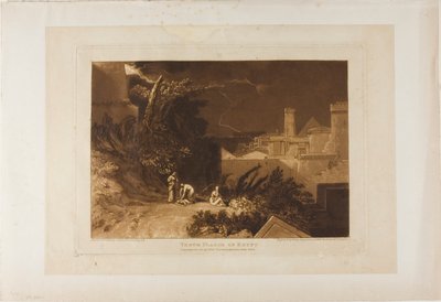 エジプトの第 10 の疫病、Liber Studiorum のプレート 61 作： Joseph Mallord William Turner