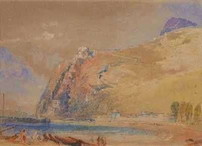 イゼール渓谷から見たグルノーブルのバスティーユ 1836年頃（紙に水彩） 作： Joseph Mallord William Turner