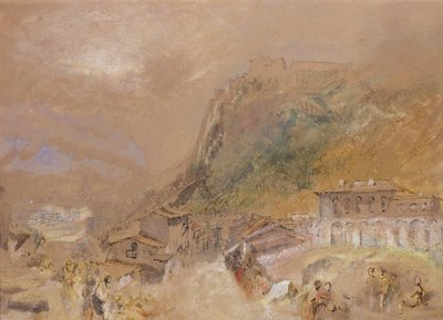 グルノーブルのバスティーユ、ラ・トロンシュ村より、1836年頃（紙に水彩画） 作： Joseph Mallord William Turner
