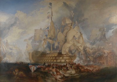 トラファルガーの海戦 1805年10月21日 作： Joseph Mallord William Turner