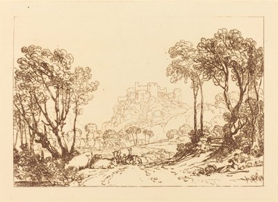 牧草地の上の城 作： Joseph Mallord William Turner