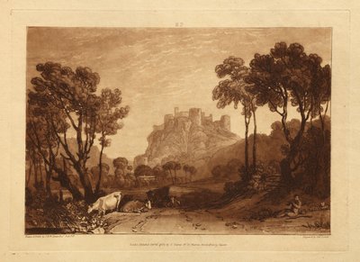 牧草地を見下ろす城 作： Joseph Mallord William Turner