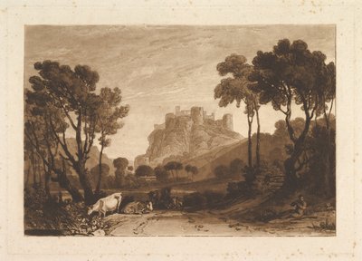 Meadows Liber Studiorum、パートII、プレート8、1808の上の城。 作： Joseph Mallord William Turner
