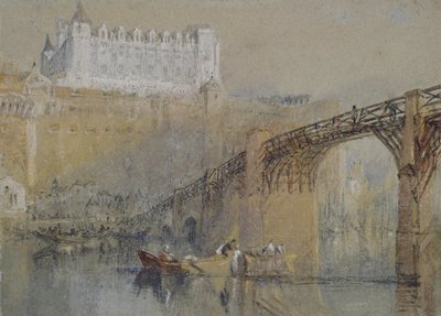 アンボワーズ城c。 1830年（水彩、ボディカラー、ペン、ブラックインク） 作： Joseph Mallord William Turner
