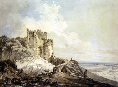 ドーバー城のコンスタブル・タワー、1793年頃（鉛筆、ブルー＆グレーのウォッシュ仕上げ） 作： Joseph Mallord William Turner