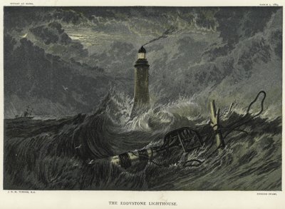 エディストーンロックスのエディストーン灯台 作： Joseph Mallord William Turner