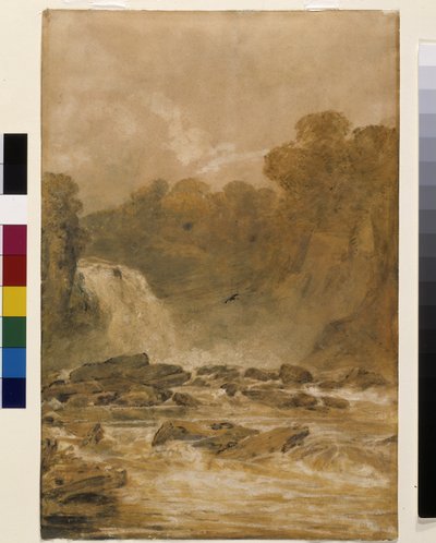 The Fall Of The Clyde (tinta lava em papel branco) 作： Joseph Mallord William Turner