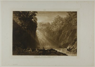 The Fall of the Clyde、Liber Studiorum のプレート 18 作： Joseph Mallord William Turner