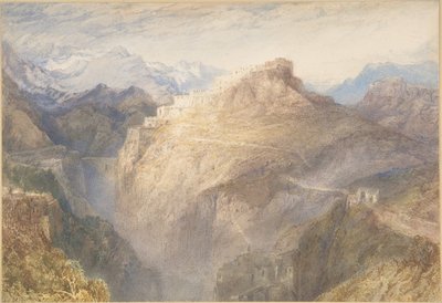 エッセイヨン要塞、ヴァル・ド・ラ・モーリエンヌ、フランス 作： Joseph Mallord William Turner