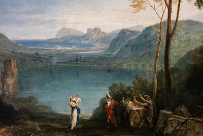 Avernus の湖、Aeneas、クマのシビル、詳細 作： Joseph Mallord William Turner