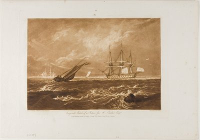 The Leader Sea Piece、Liber Studiorum のプレート 20 作： Joseph Mallord William Turner