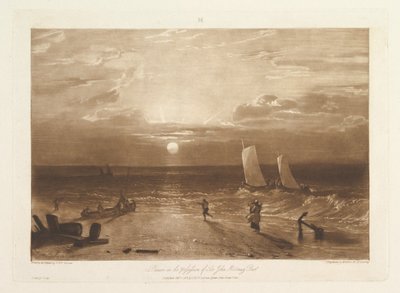 Mildmay Sea-Piece Liber Studiorum、パートVIII、プレート40、1812年2月11日。 作： Joseph Mallord William Turner