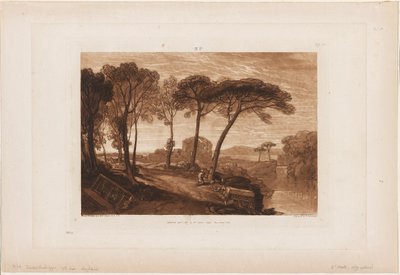 ミネルバ メディカ神殿、Liber Studiorum のプレート 23 作： Joseph Mallord William Turner