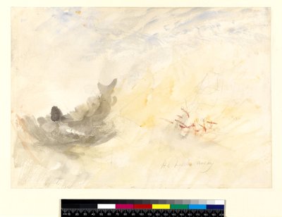 ホエーラー、1845（紙に鉛筆でトイレ） 作： Joseph Mallord William Turner