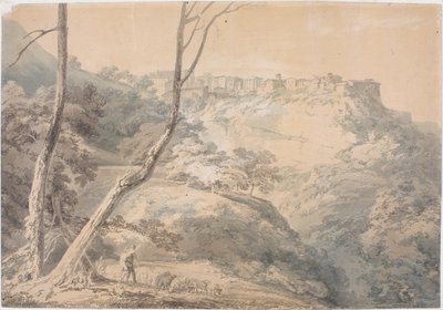 シビル神殿のあるチボリ（紙に鉛筆と水彩） 作： Joseph Mallord William Turner