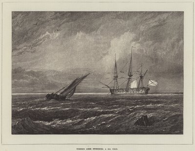 ターナーのLiber Studiorum、海のかけら 作： Joseph Mallord William Turner