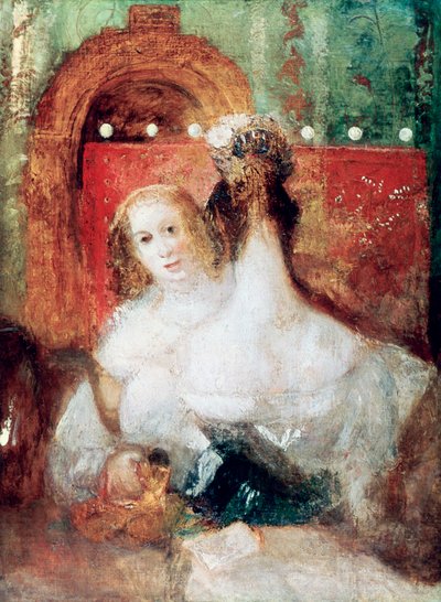 手紙を持つ2人の女性、c1830 作： Joseph Mallord William Turner