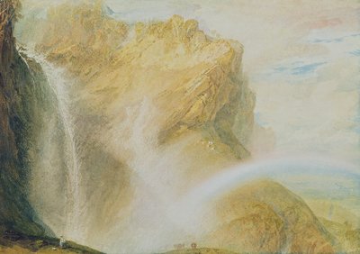 ライヘンバッハの滝（紙に水彩） 作： Joseph Mallord William Turner