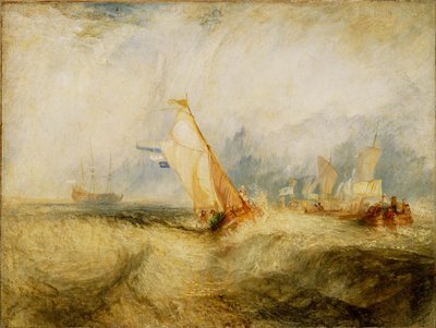 ヴァン・トランプが主人を喜ばせようとしています-海を船で濡らします 作： Joseph Mallord William Turner