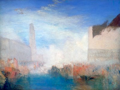ヴェネツィア、海と結婚する総督の式典があるピアツェッタ、c1835 作： Joseph Mallord William Turner