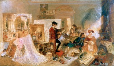 フレズノワルールによるワトー研究、1831年 作： Joseph Mallord William Turner