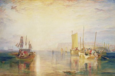 マーゲート沖のホワイティングフィッシング、1823年（紙にトイレ） 作： Joseph Mallord William Turner