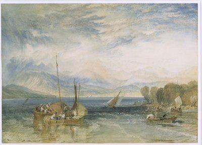 ウィンダミア、1821年（紙にトイレ）（復元後） 作： Joseph Mallord William Turner