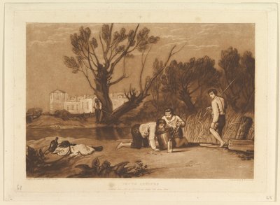 若い釣り人の本の研究、パート7、プレート32、1811年6月1日。 作： Joseph Mallord William Turner