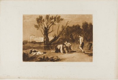 ヤング アングラーズ、Liber Studiorum のプレート 32 作： Joseph Mallord William Turner
