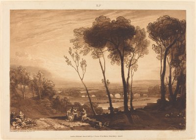 中距離の橋 作： Joseph Mallord William Turner and Charles Turner