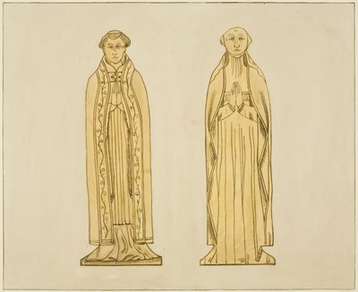 テンプル教会の真鍮（水彩・紙 作： Joseph Manning