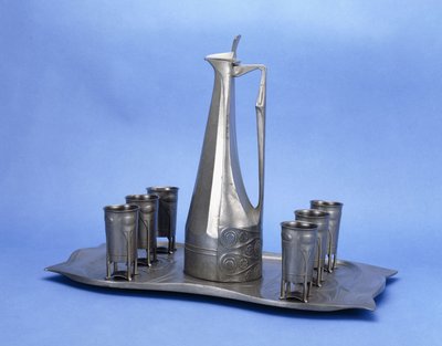 エーデルジンのピューター製酒器8点セット 作： Joseph Maria Olbrich