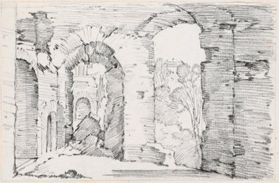 廃墟のアーチ型通路 作： Joseph Marie Vien