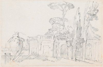 イタリアの別荘の庭園 作： Joseph Marie Vien
