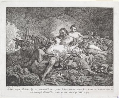 ロトと娘たち 作： Joseph Marie Vien after Jean François de Troy