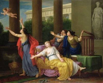 奴隷制度から逃げるキューピッド、1789年 作： Joseph Marie, the Elder Vien